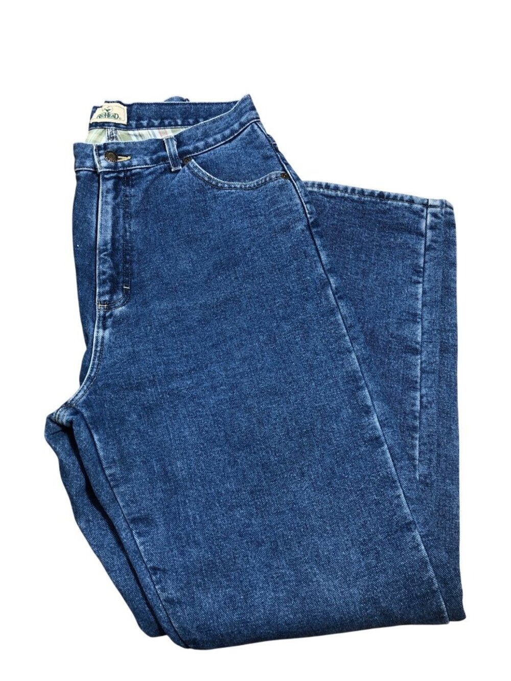 RedHead Womens 12 Jeans Flannel Lined Relaxed Fit Blue Denim Straight Leg Pants